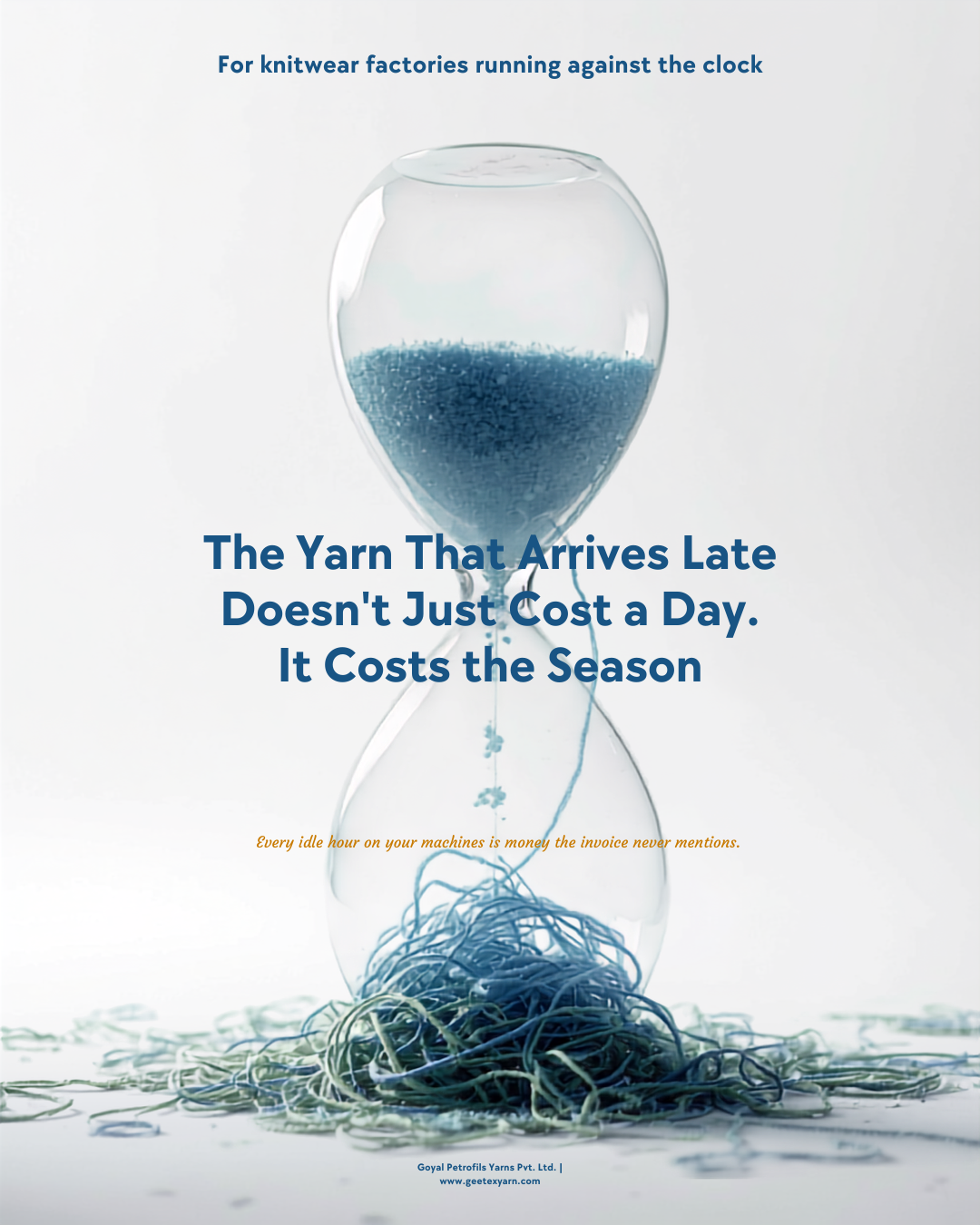 The real cost of late yarn deliveries in knitwear manufacturing, and why most factories absorb losses they could prevent