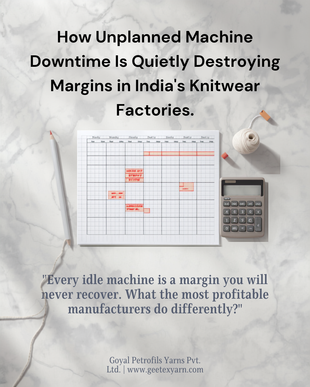 How unplanned machine downtime is quietly destroying margins in India's knitwear factories, and what the most profitable manufacturers do differently