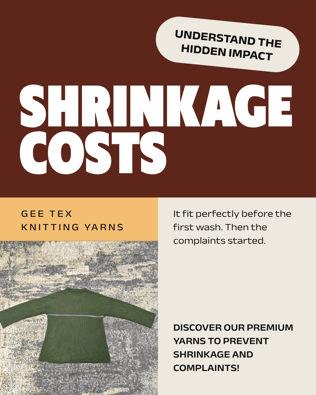 Why shrinkage after washing is costing knitwear manufacturers lakhs