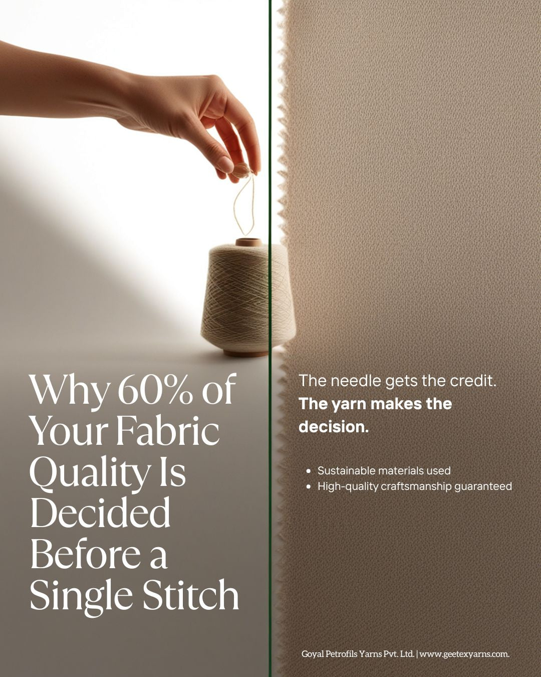Why 60% of your fabric quality is decided before a single stitch is knitted