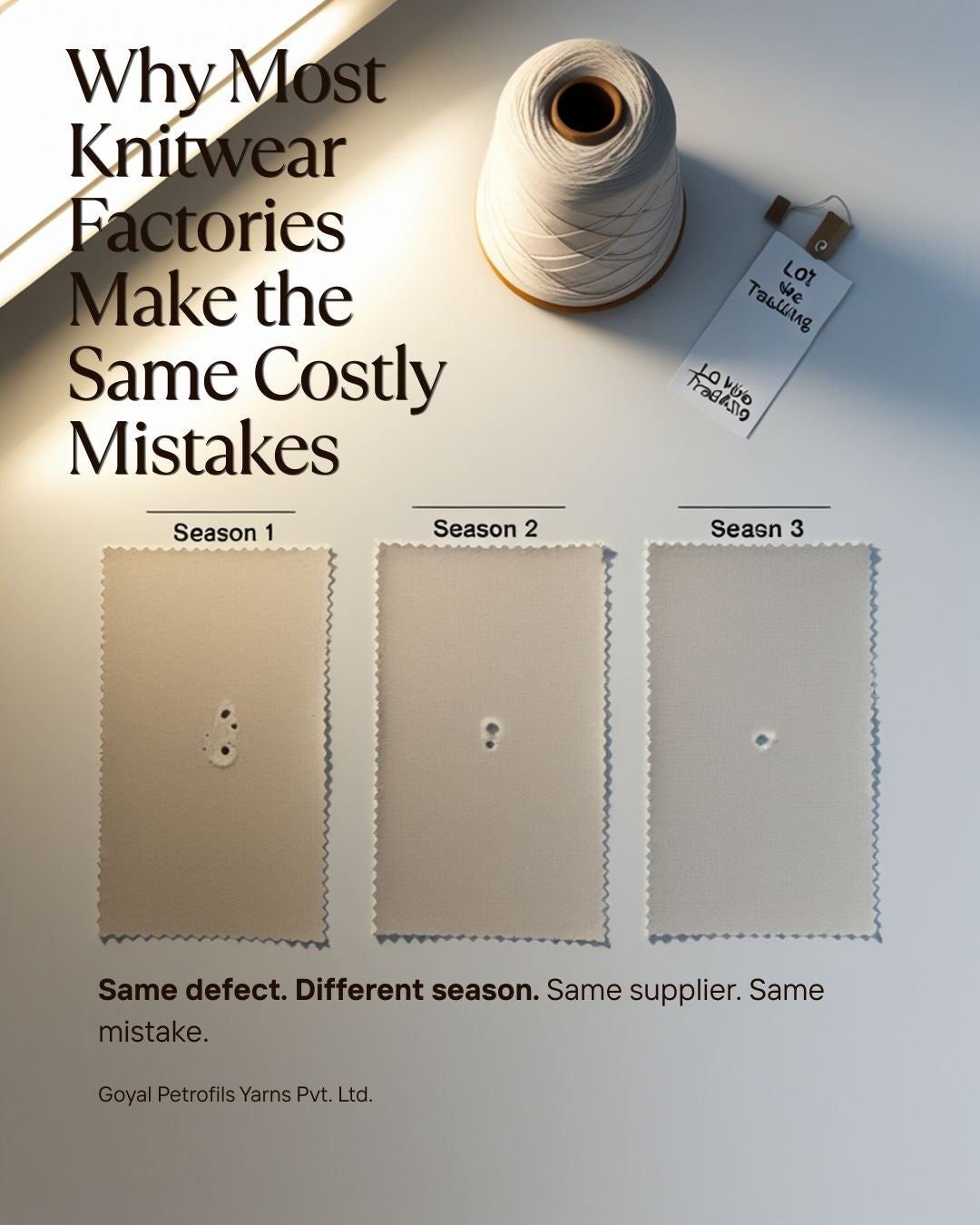 Why most knitwear factories make the same costly mistakes season after season, and how lot-wise yarn tracking breaks the cycle