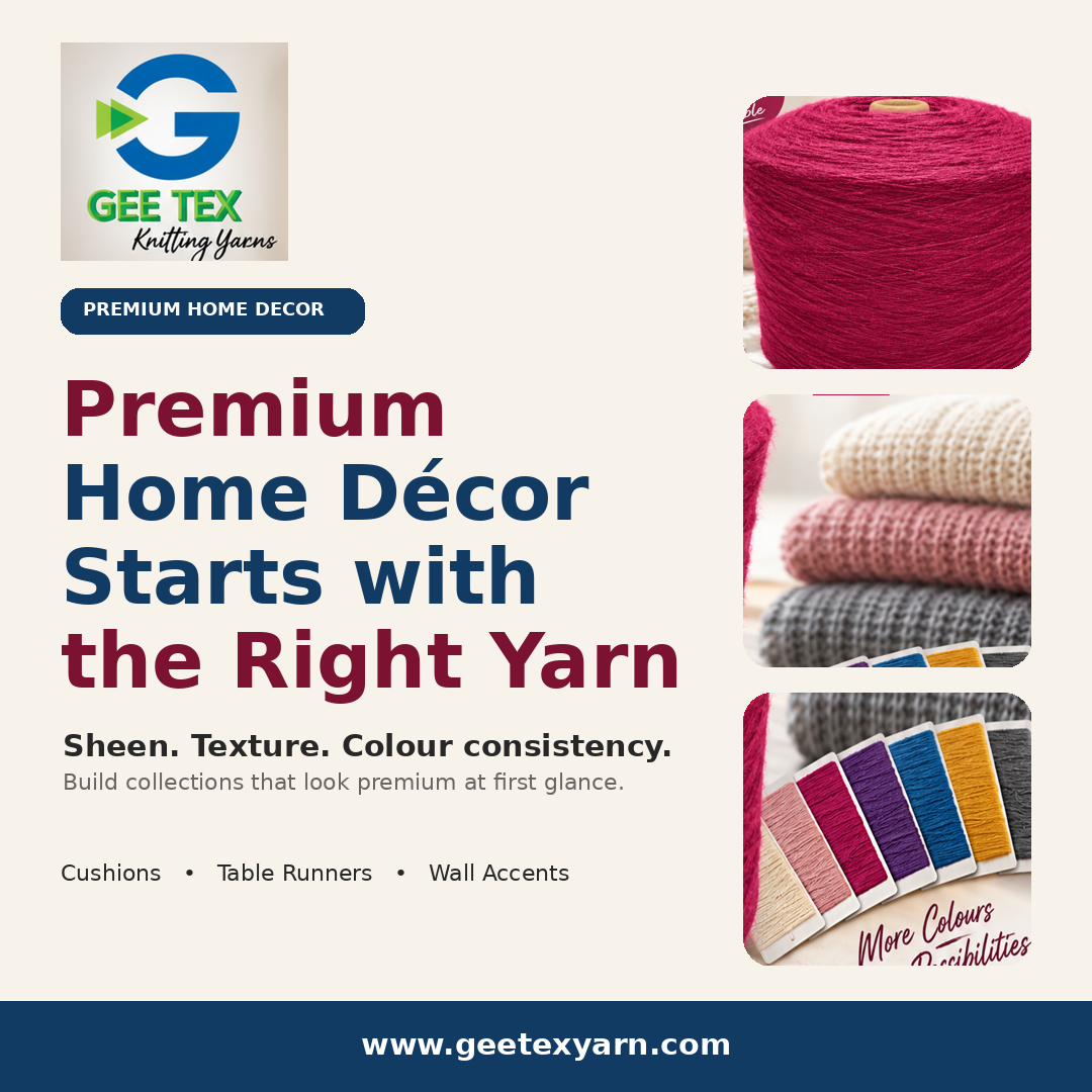 Decorative Yarn for Premium Home Decor Accessories — Gee Tex Knitting Yarns